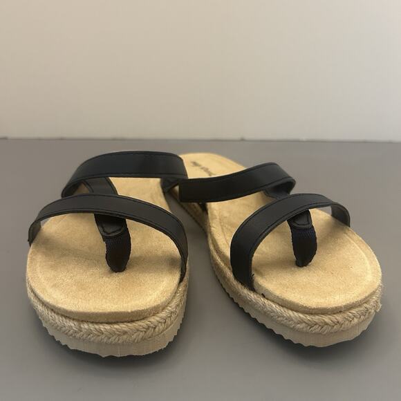 Easy Street Song Navy Blue Synthetic Slide Sandals Shoes Women's Size 7 WW - Picture 2 of 8